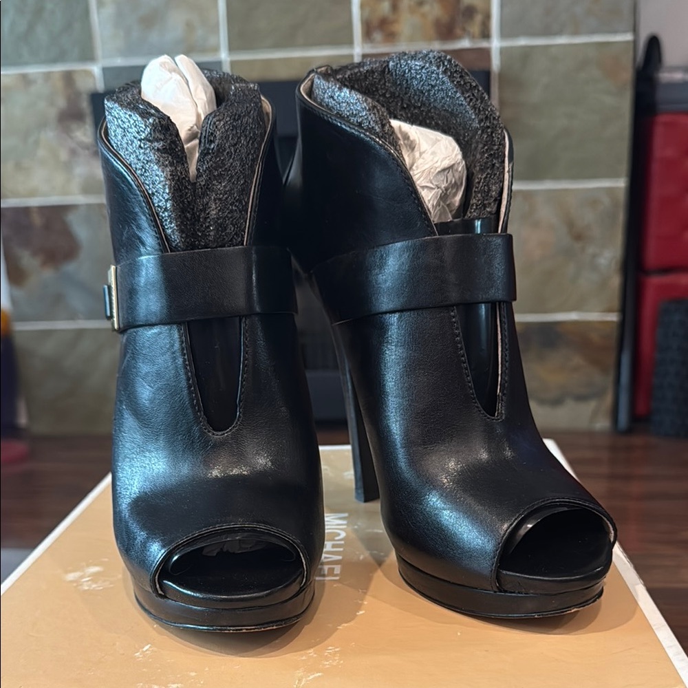Michael Kors Guiliana Peep Toe Booties